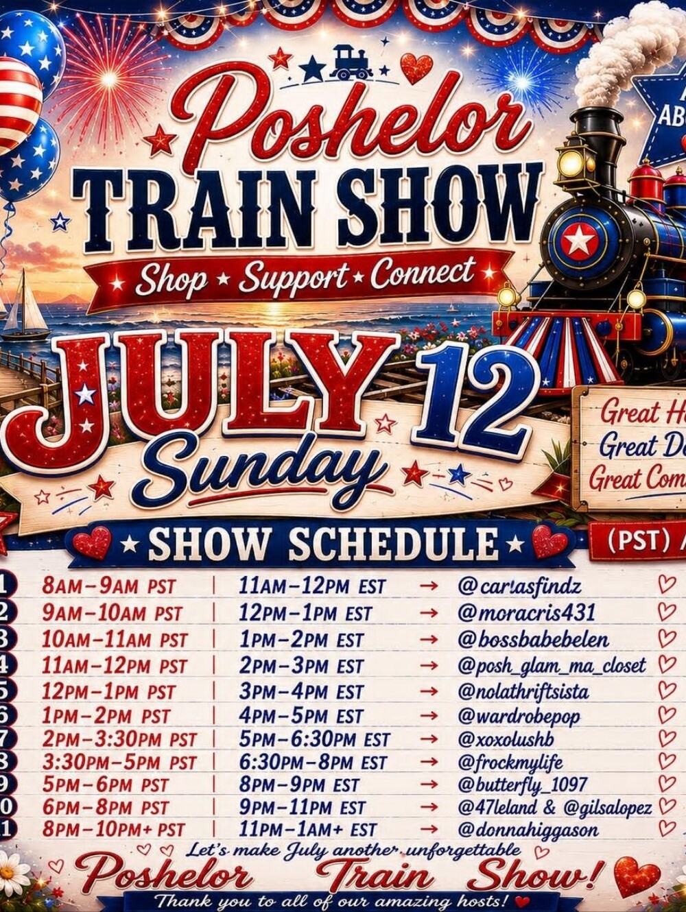 Poshelor Train Show July 12 Caboose